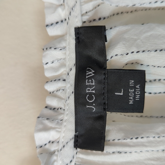 J. Crew Button-Up Tie-Waist Top in Stripe - Picture 14 of 16
